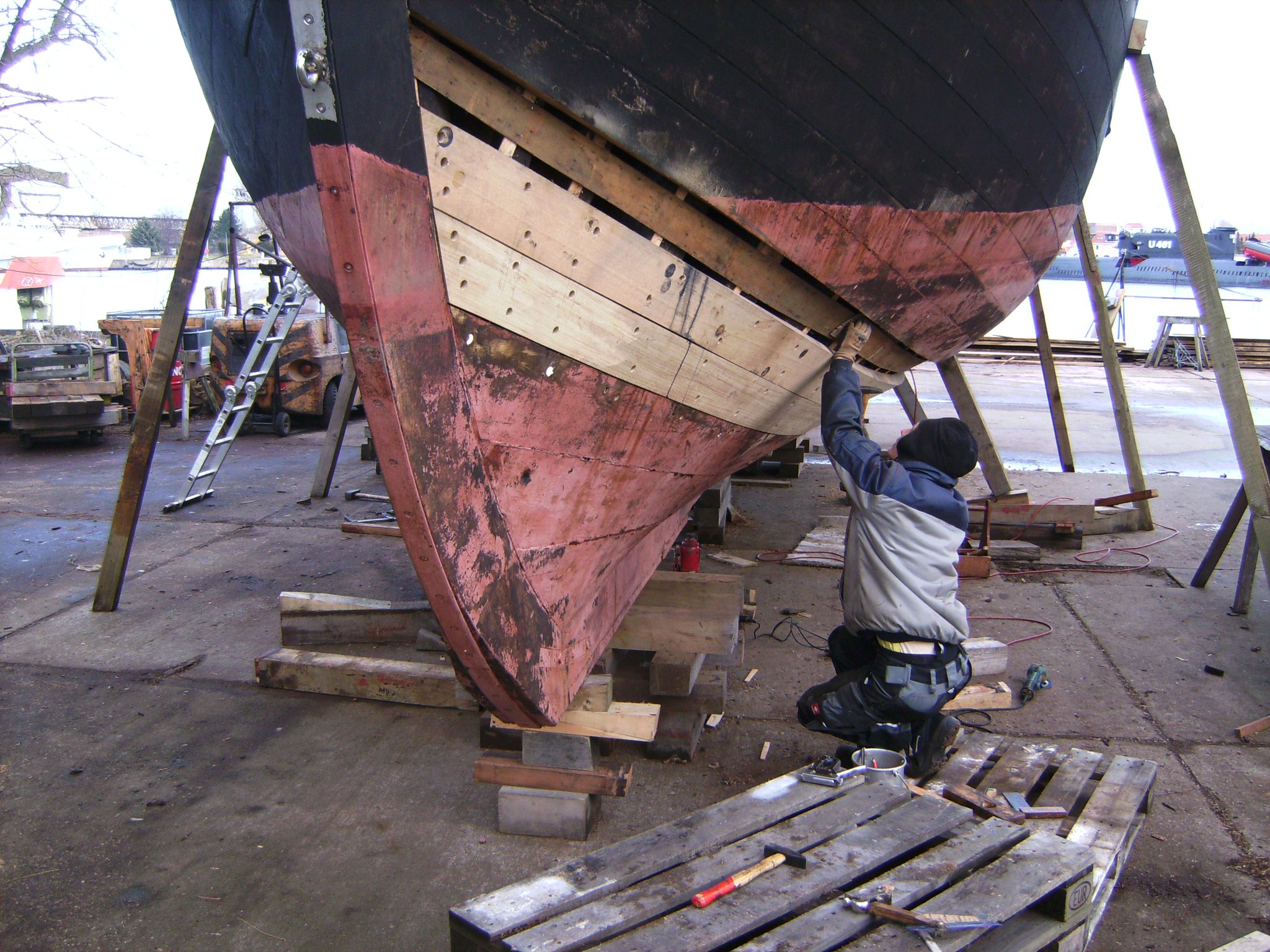 Plankenbau am Kutter