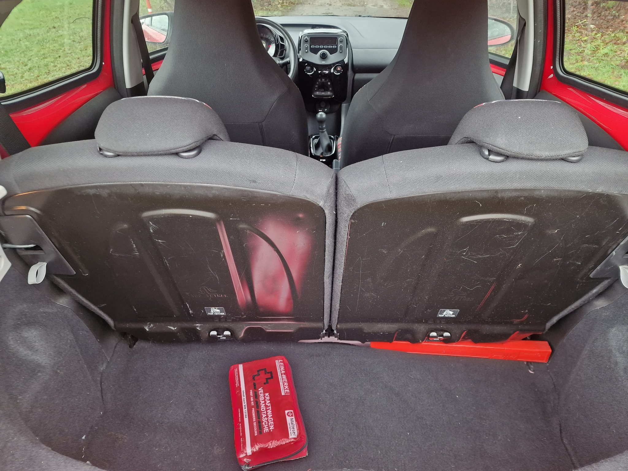 Einzel abklappbare Rücksitze