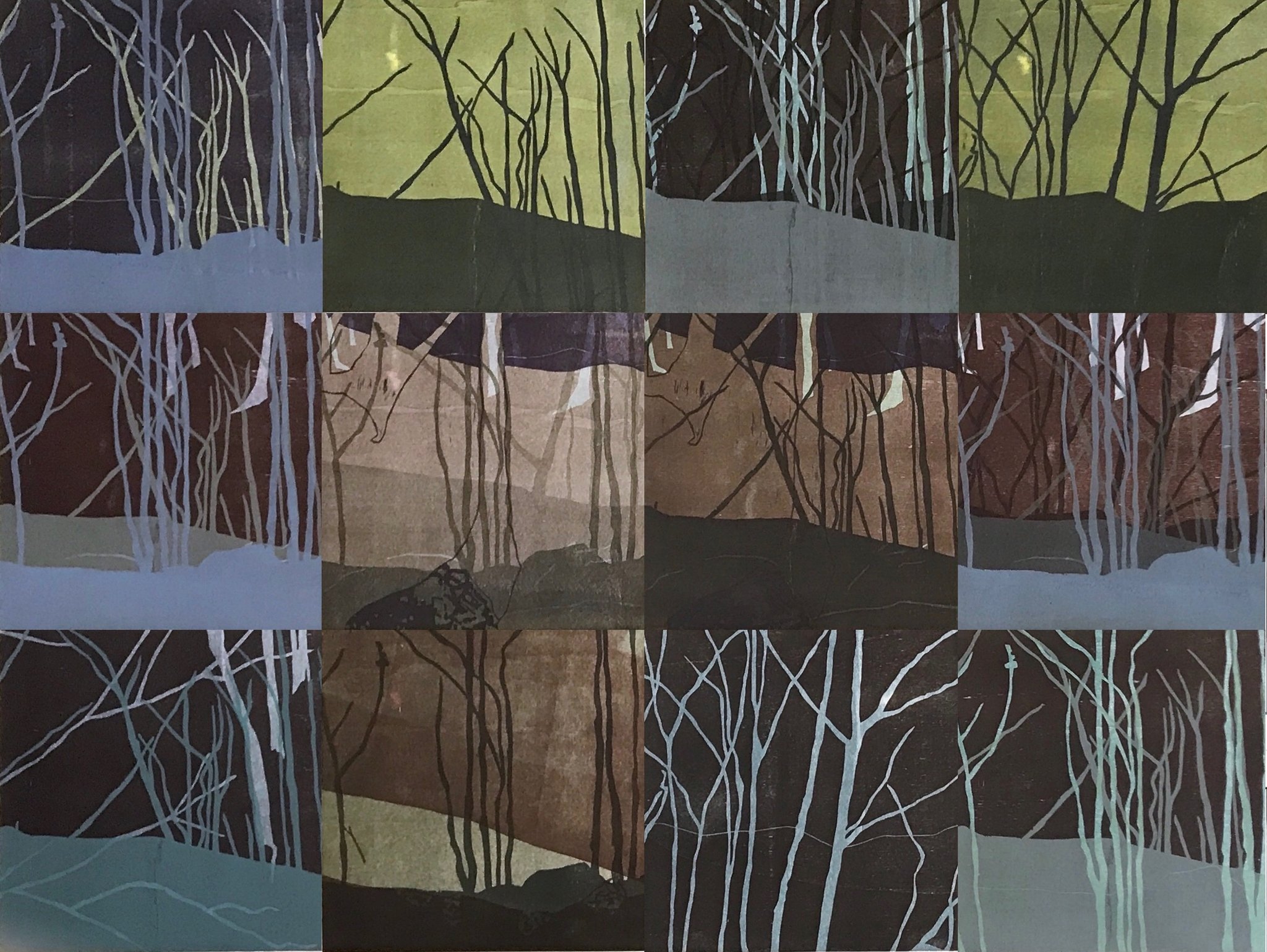 Komposition VI (zwei Monde)