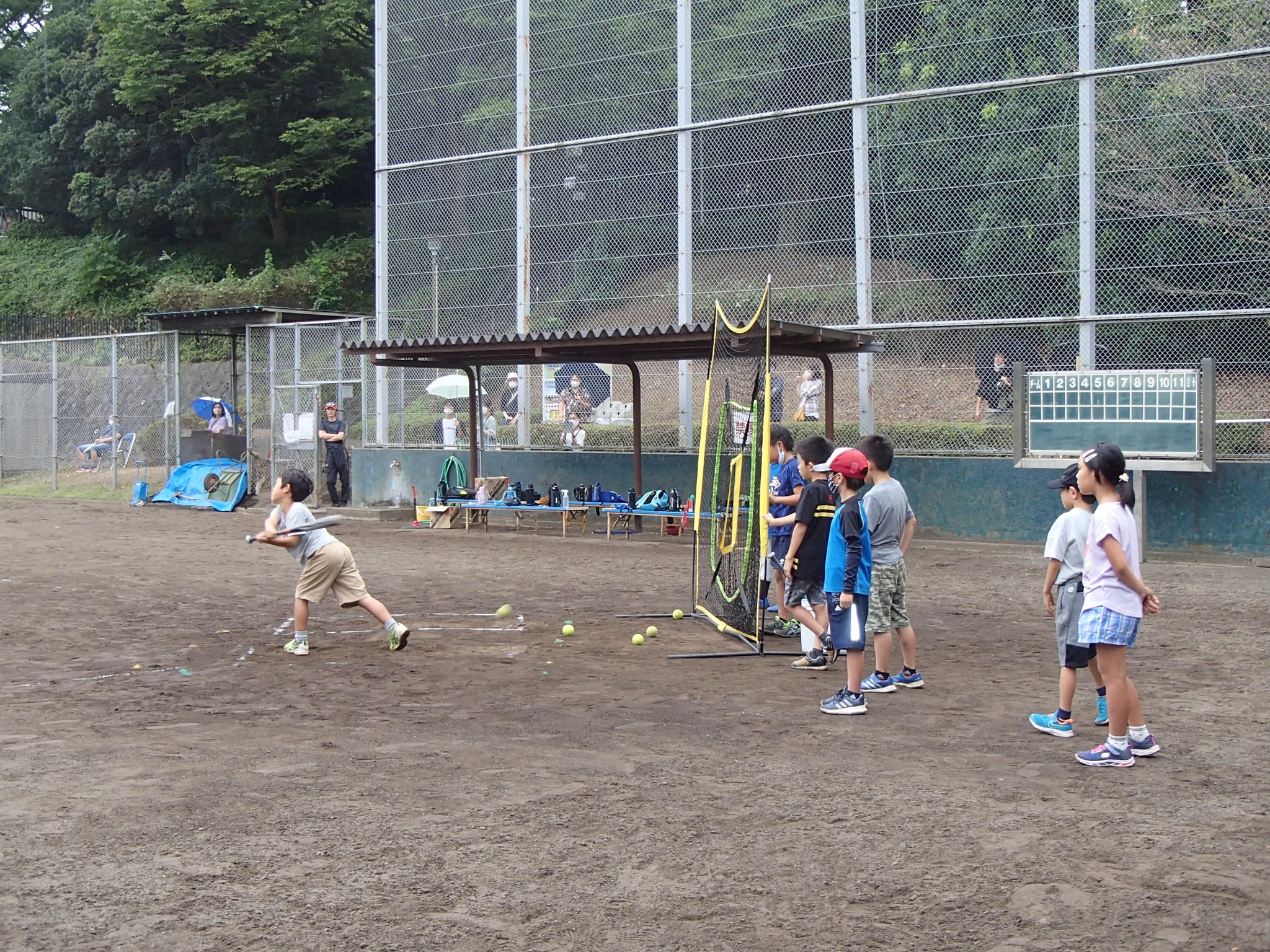 練習の後は試合もしました!