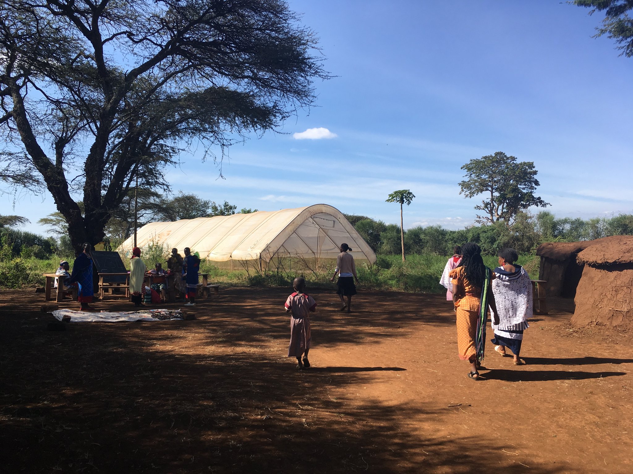 Areal der Enduet Frauengruppe mit Gewächshaus