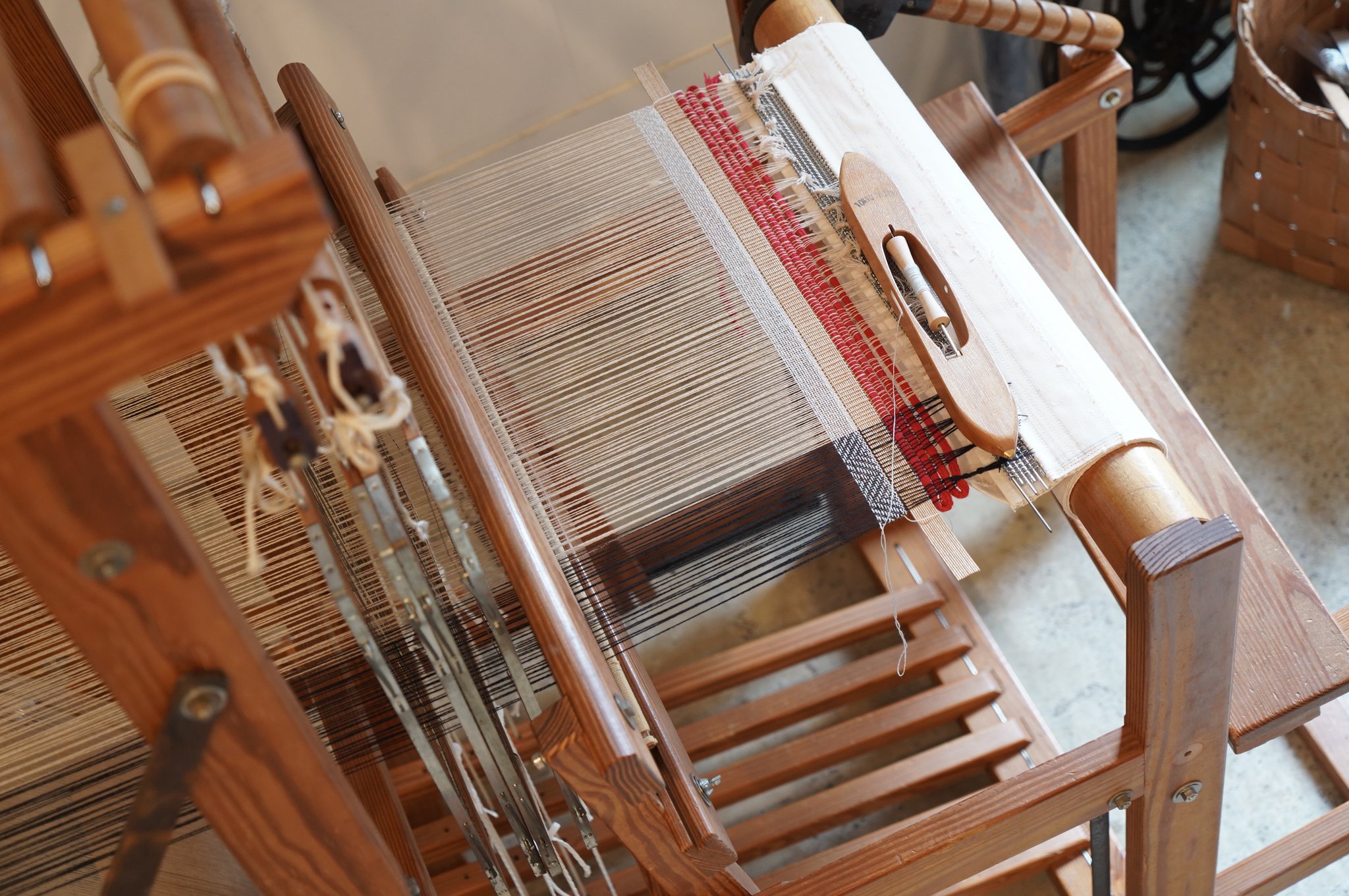 △長井さんも織ってくださいました