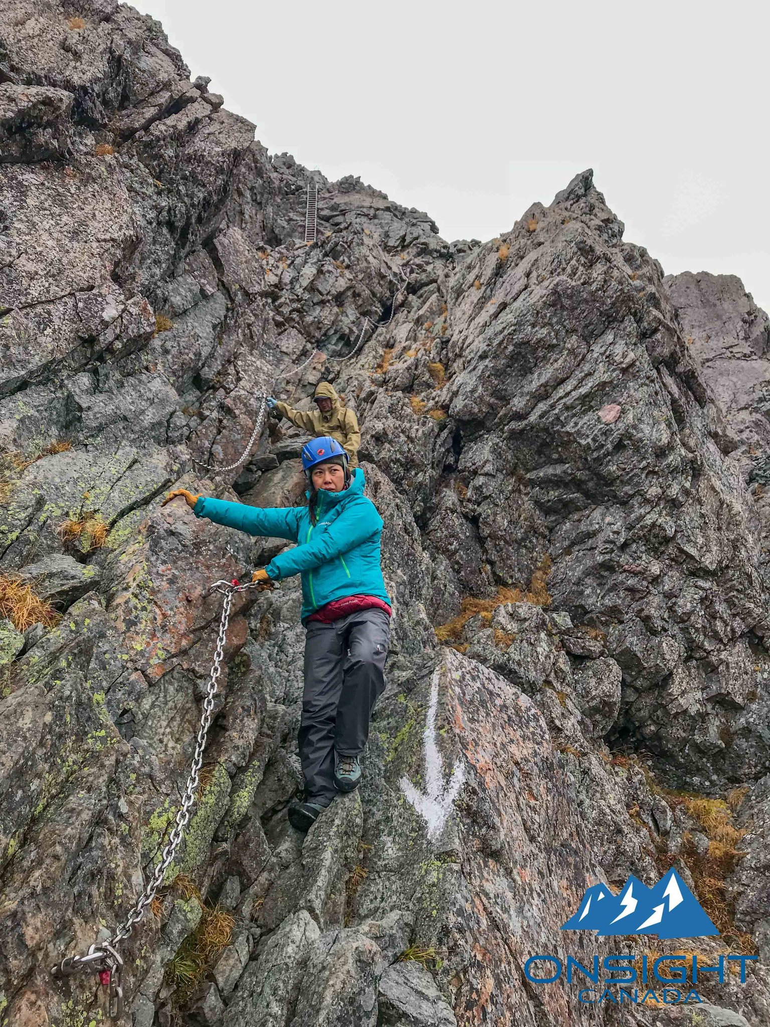 Equipped with chains and ladders