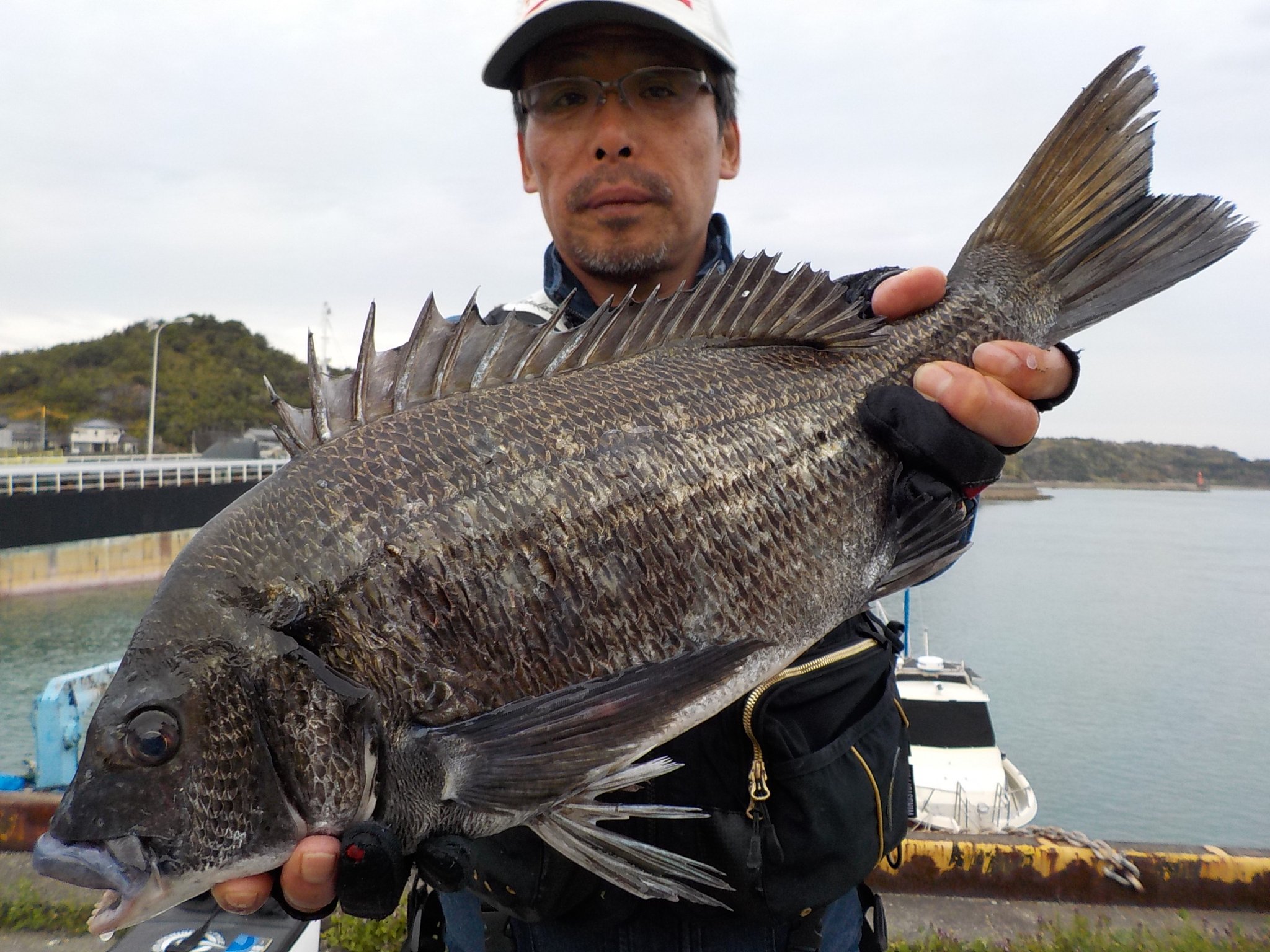 ３月２９日　磯釣りで宮本さん　がバチン５０ｃｍ