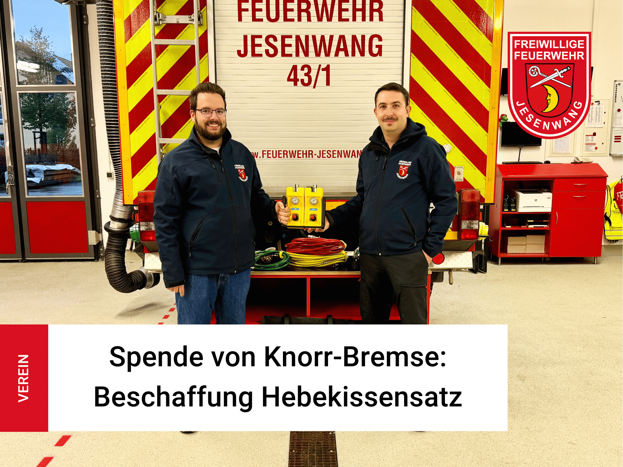 v.l.n.r.: Anton Herele (1. Vorstand) und Florian Peschke (Projektpate)