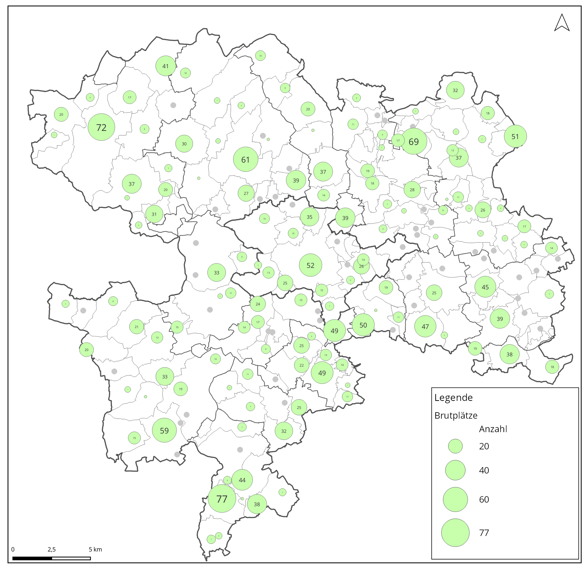 Anzahl Brutplätze Mehlschwalbe