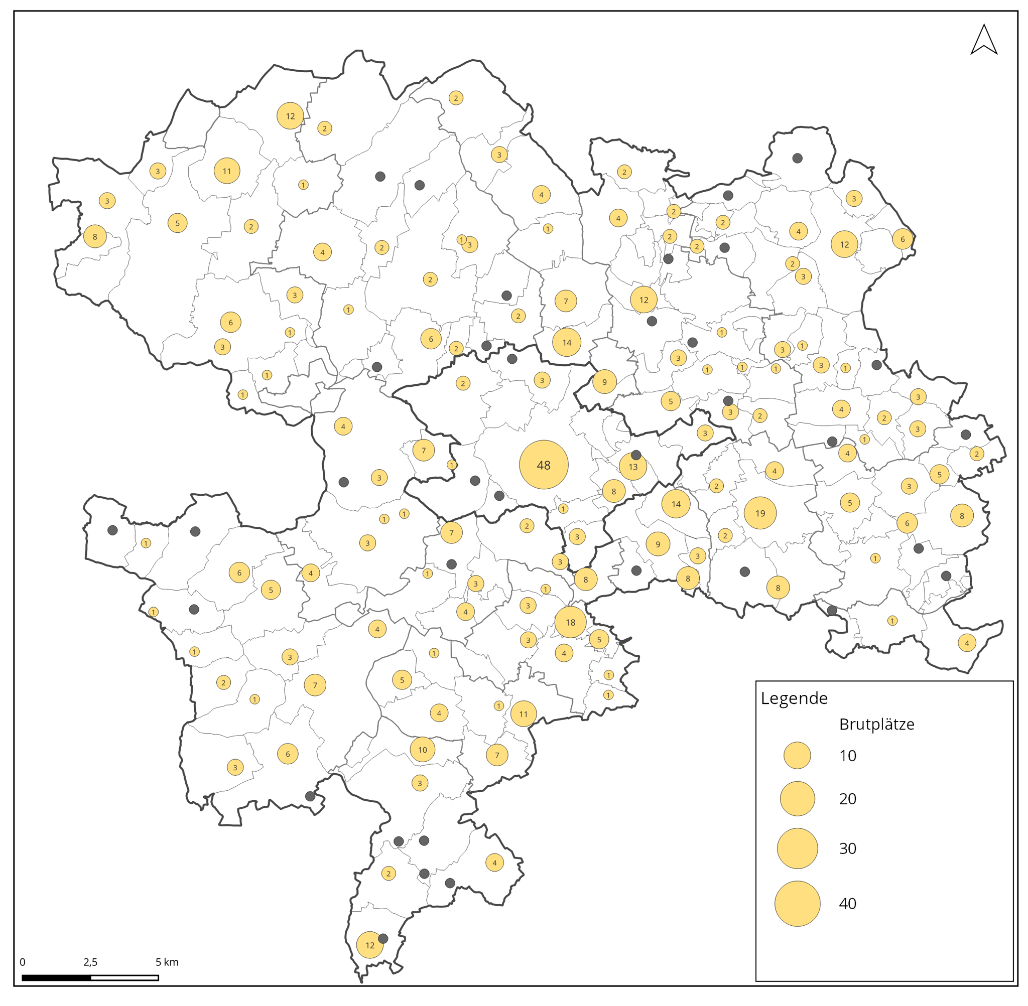 Anzahl Brutplätze Haussperling