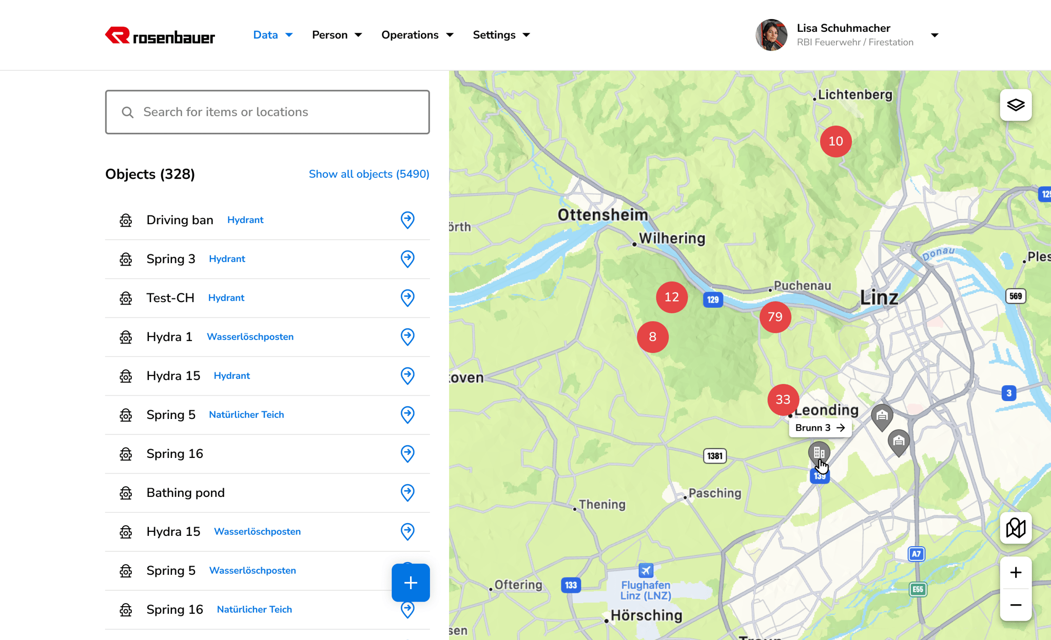 Managing POIs on the map