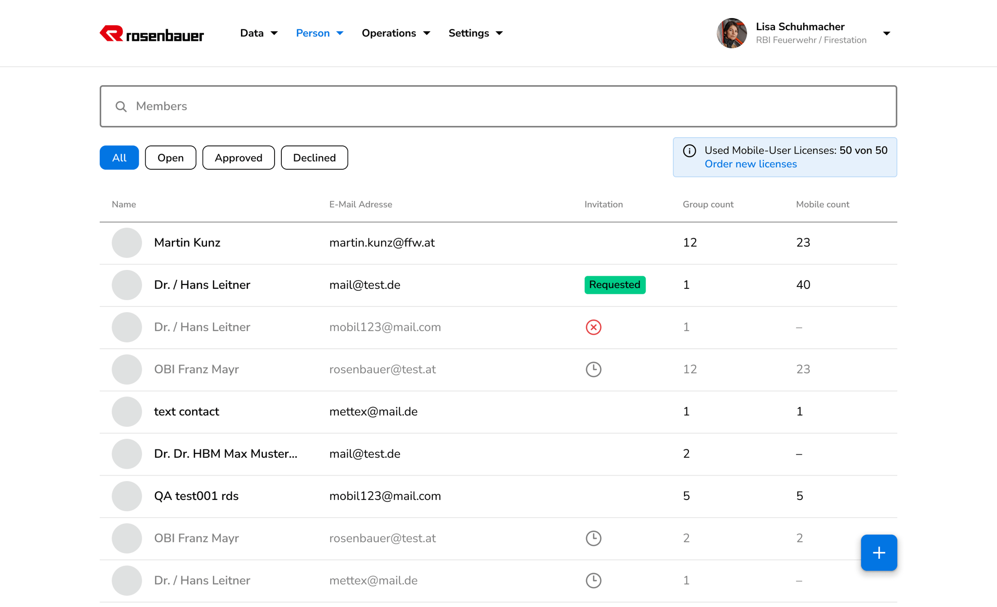 Member administration