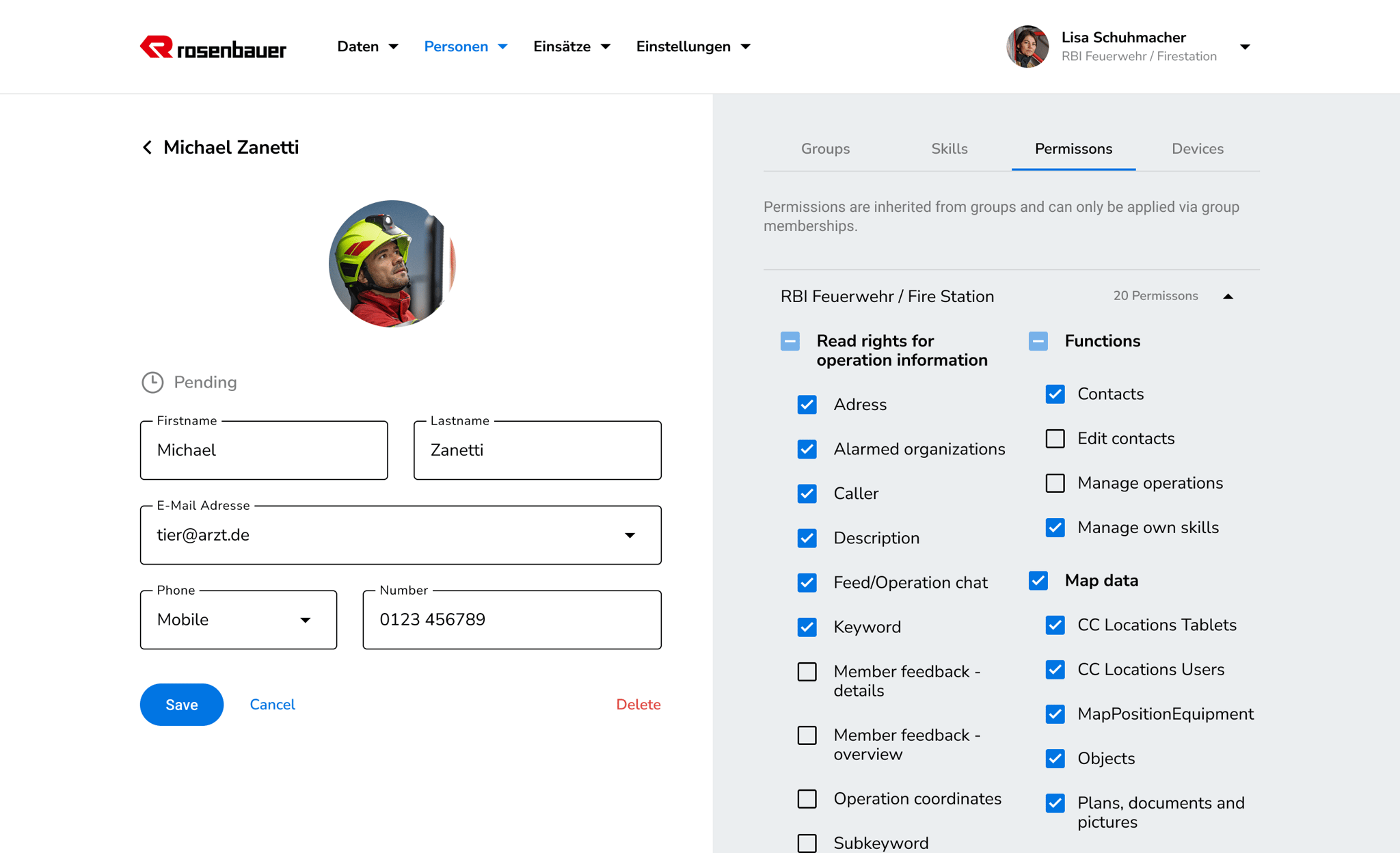 Rights management via group membership