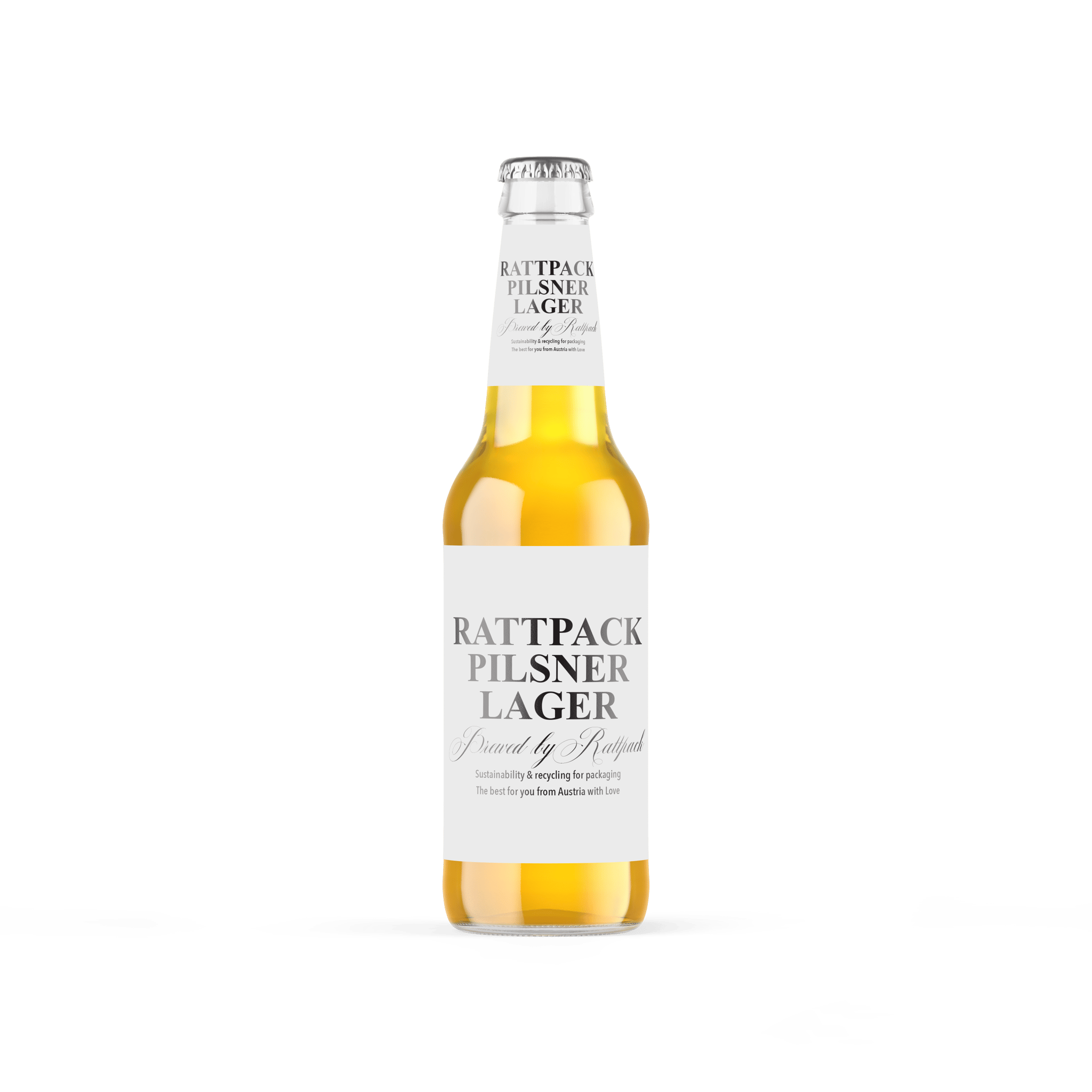 Rattpack® prints 6-pack packaging for beer, soft drinks, mixed drinks. www.rattpack.eu #FMCG for the food and beverage industry. Beer bottle labels, beer labels, labels for beer bottles