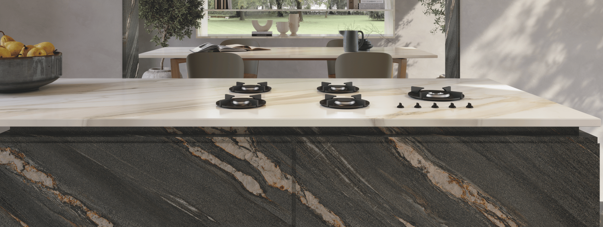 Plan de travail de cuisine en céramique 4D