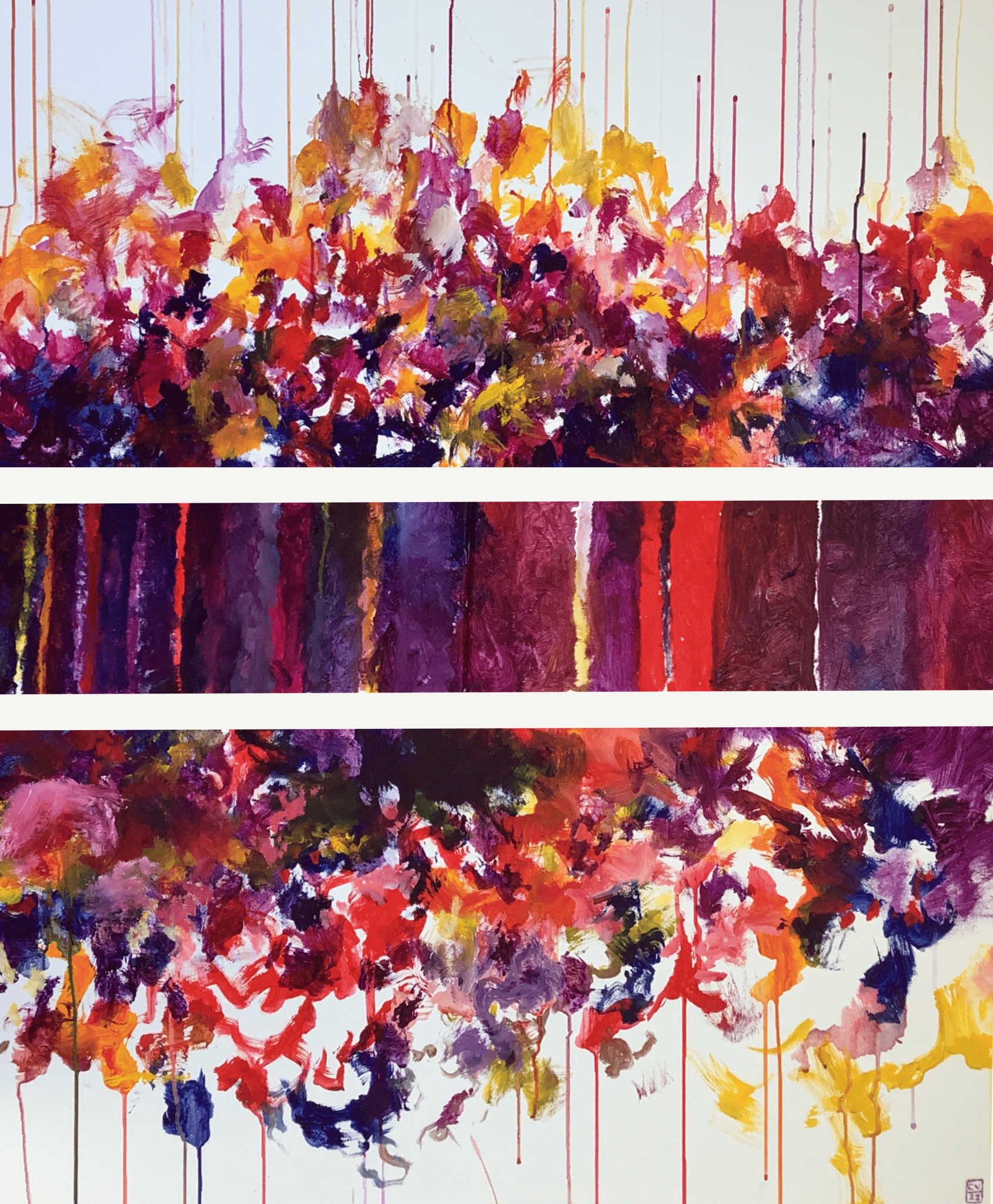 01/2022 - Triptyque d'hiver - 100 x 120 cm