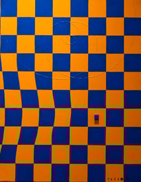 STOCKING 6    318mm×410mm  F6   Acrylic, wood   2015