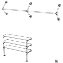 DIY Bauanleitung Kleiderstange Schuhregal Regal aus Rohren