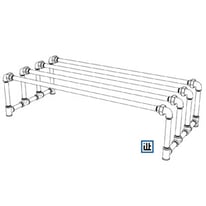 DIY Bauanleitung für ein Schuhregal aus Rohren