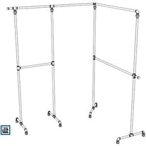 DIY Bauplan Kleiderständer No.6 aus Rohren, freistehend