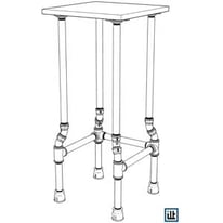 DIY Bauplan Barhocker Industrial aus Rohren Stückliste