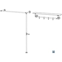 Bauanleitung Rohrmöbel, Kleiderstange Kindergarderobe Wandregal aus Rohren, Stückliste Explosionszeichnung Anleitung