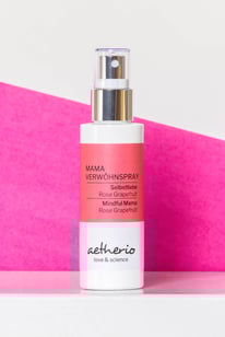 Mama Verwöhnspray Selbstliebe für Mindful Mamas - Selbstliebe mit ätherischen Ölen Rose und Grapefruit