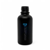 Frasco de vidrio negro mate, envases de vidrio