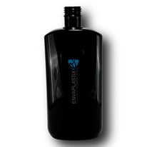 Botella cuadrada de PET negro