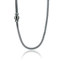 Breites Fuchsschwanz Collier in Silber aus der Gremlin Männerschmuck Kollektion der Goldschmiede OBSESSION