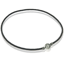 Ledercollier mit Tahitiperle aus der Gremlin Kollektion von der Goldschmiede OBSESSION