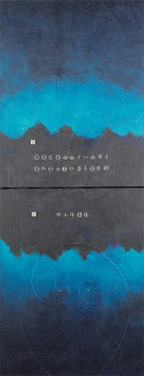 MAGICAL MIDNIGHT 1     318mm×820mm  F6×2  Acrylic, wood   2014   