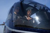 Robinson R22 im Flug