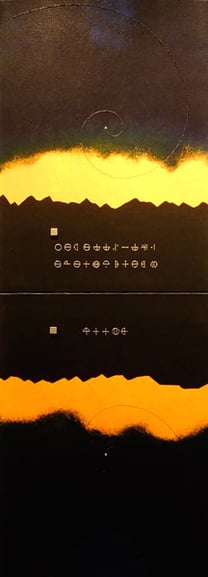 MAGICAL MIDNIGHT 9    333mm×910mm  P8×2  Acrylic, wood   2015  