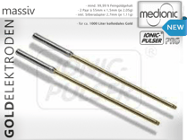 Feingold-Elektroden zur Herstellung von Kolloidalem Gold