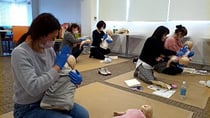 乳幼児救命の様子の様子