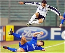 Auswärtstrikot Championsleague. Sponsor Indesit.