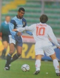 Auswärtstrikot. Sponsor Banca di Roma.