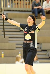 Die Zugerin Priska von Rickenbach bejubelt ihr Last-Minute-Tor (Bild: www.zugunited.ch)