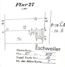 Lageplan - unbebaut (mit freundlicher Genehmigung des Kataster- und Vermessungsamtes beim Kreis Aachen)
