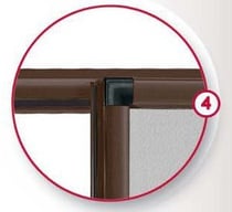 Cierre magnético de la mosquitera abatible