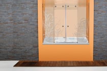 mampara baño serigrafiado barroc