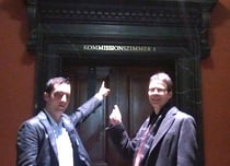 O. Spycher and E. Dubuis in the Federal Palace of Switzerland