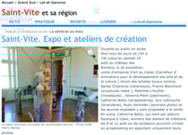 la depeche - article expo mosaïque - 8 aout 2010