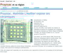 la depeche- article sur la mosaïque - mars2009