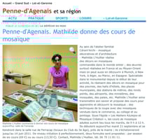 article la depeche - cours mosaïque - sept 2010