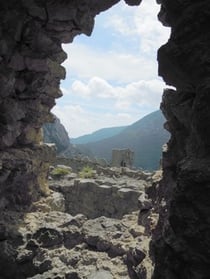 vue du château de Puilaurens/Aude