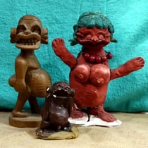 左からルーカス、コルー、ボボ+ベビー