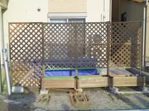 イルデッキ　目隠しフェンス　ＴＯＥＸ　ステイウッド　奈良県北葛城郡広陵町　エクステリア　施工例