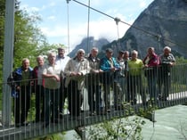 Die Gruppe, die durch die sehenswerte Aareschlucht gewandert ist.