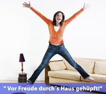 Symbolbild: hüpfende Frau