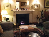 Gemütliche Lounge mit Torffeuer