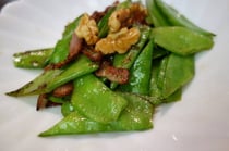 さやえんどうとベーコン炒め